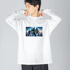 Animal_hero-457_AsukaYamamotoの立派なゴリラ ビッグシルエットロングスリーブTシャツ