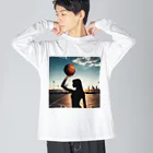 hikaLinootoのbasketgirl ビッグシルエットロングスリーブTシャツ