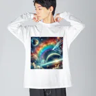 8kn356231の宇宙 ビッグシルエットロングスリーブTシャツ