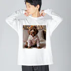 sachisachi_alanのお洋服を着たオーストラリアン・ラブラドゥードル Big Long Sleeve T-Shirt