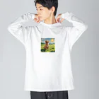 AI副業屋のショウのドット絵のゴールデンレトリバー Big Long Sleeve T-Shirt