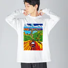 GALLERY misutawoのハンガリー ブダ城ケーブルカーとブダペストの街並み Big Long Sleeve T-Shirt