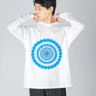 FONSデザインの水玉円3青 Big Long Sleeve T-Shirt