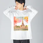 tyu-ripuのparis spring Big Long Sleeve T-Shirt