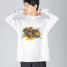 freehandの蜀の将軍・張飛 Big Long Sleeve T-Shirt