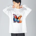 EHMforyouの美しい蝶　変容　導き　輝き Big Long Sleeve T-Shirt