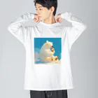 STUDIO OBAKERONのシロクマくんのおやつ Big Long Sleeve T-Shirt