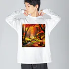 Rパンダ屋の「秋風景グッズ」 Big Long Sleeve T-Shirt