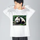 ジャパネットケフィアの竹の達人パンダ Big Long Sleeve T-Shirt