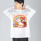 癒しのショップの夢の中の柴犬 Big Long Sleeve T-Shirt