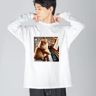 モンピパラダイスのネコ踏んじゃった🎵 Big Long Sleeve T-Shirt