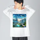 Rパンダ屋の「近未来風景グッズ」 Big Long Sleeve T-Shirt