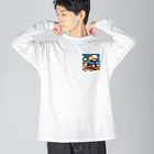 G線上のシュナウザーのアクション・プードル！自由の疾走 Big Long Sleeve T-Shirt