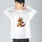 ドラゴンとわたしのドラゴンとビスケット Big Long Sleeve T-Shirt