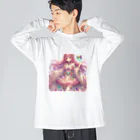 surasuramusumeのピンクの髪の「ジェム」 Big Long Sleeve T-Shirt