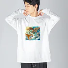 momonekokoの異世界の戦い Big Long Sleeve T-Shirt