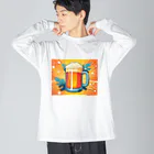 山田綾の夏到来ビールグッズ！Beerで皆で盛り上がろう！ Big Long Sleeve T-Shirt