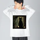 8890の黒猫 ビッグシルエットロングスリーブTシャツ