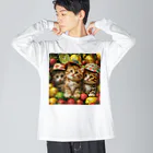 AQUAMETAVERSEの子猫のフルーツの楽園　なでしこ1478 Big Long Sleeve T-Shirt