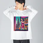 HOSHI-TANEKO🌠の🌃摩天楼バー🍸美女✨ Big Long Sleeve T-Shirt