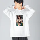 kura111のスポーツ女子 Big Long Sleeve T-Shirt