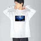 zakki-Rの山の夜景 ビッグシルエットロングスリーブTシャツ