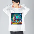 ハッピーハッピープラザ！のユニコーン Big Long Sleeve T-Shirt