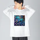 chika_22の羽根の柄 Big Long Sleeve T-Shirt