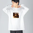 hypergoのねこねこ侍　SAMURAI cat Big Long Sleeve T-Shirt