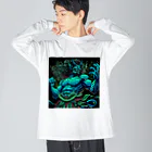 EIKATSU（和風テイスト）の蒼鬼 No1 Big Long Sleeve T-Shirt