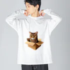 猫の小梅お嬢さんの小梅ちゃん　箱猫 Big Long Sleeve T-Shirt