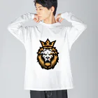 アニマル宮殿の王者ライオン Big Long Sleeve T-Shirt