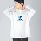 koriyuuの青白の芸術的な2人の女子高生 Big Long Sleeve T-Shirt
