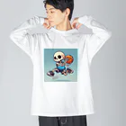 Oz techのスカルフープ：ゴーストプレイヤーのダンクショット Big Long Sleeve T-Shirt