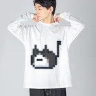 ねこさん爆発ショップのハチワレねこさんドット（ファビコン）  Big Long Sleeve T-Shirt