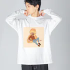 竹条いちいのくまガール ビッグシルエットロングスリーブTシャツ