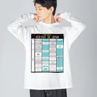 架空の歴史フェスグッズ屋さん。のフェス風 歴史上の人物年表　REKISHI IN JAPAN タイムテーブル（歴史上の人物 年表）  Big Long Sleeve T-Shirt
