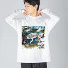 Fantastic FrogのFantastic Frog -Coolness Version- Big Long Sleeve T-Shirt