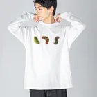 にこぴの生きもの屋さんのかわいいイモムシたち Big Long Sleeve T-Shirt