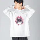 アトリエコロンのアンティークリボンチンチラ（バイオレット） Big Long Sleeve T-Shirt