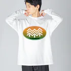 みけにっけ商店の花粉症LOGO ビッグシルエットロングスリーブTシャツ