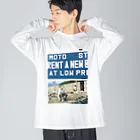 黒猫デザインの看板と猫 Big Long Sleeve T-Shirt