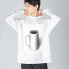 Danke Shoot Coffeeのマグカップついてるよ ビッグシルエットロングスリーブTシャツ