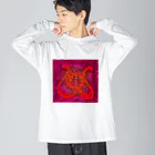 WAMI ARTのフトマニ・ウ(ヲシテ文字) ビッグシルエットロングスリーブTシャツ