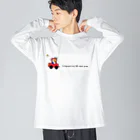 Azuのおうちの人生楽しんだもん勝ち❤️🧡💛💚💙💜 ビッグシルエットロングスリーブTシャツ