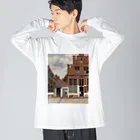 public domainのデルフトの小道 / ヨハネス・フェルメール Big Long Sleeve T-Shirt