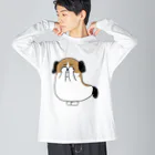 マツバラのもじゃまる目隠し Big Long Sleeve T-Shirt