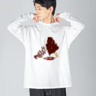 スロータイプ書店 Slowtype BooksのMELTY icecream メルティアイス 170 Big Long Sleeve T-Shirt