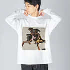 ミニピン ジロのジロ Big Long Sleeve T-Shirt