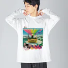 𝙈𝙊𝙈𝙊'𝙨 𝙎𝙝𝙤𝙥のcomputer graphics ビッグシルエットロングスリーブTシャツ